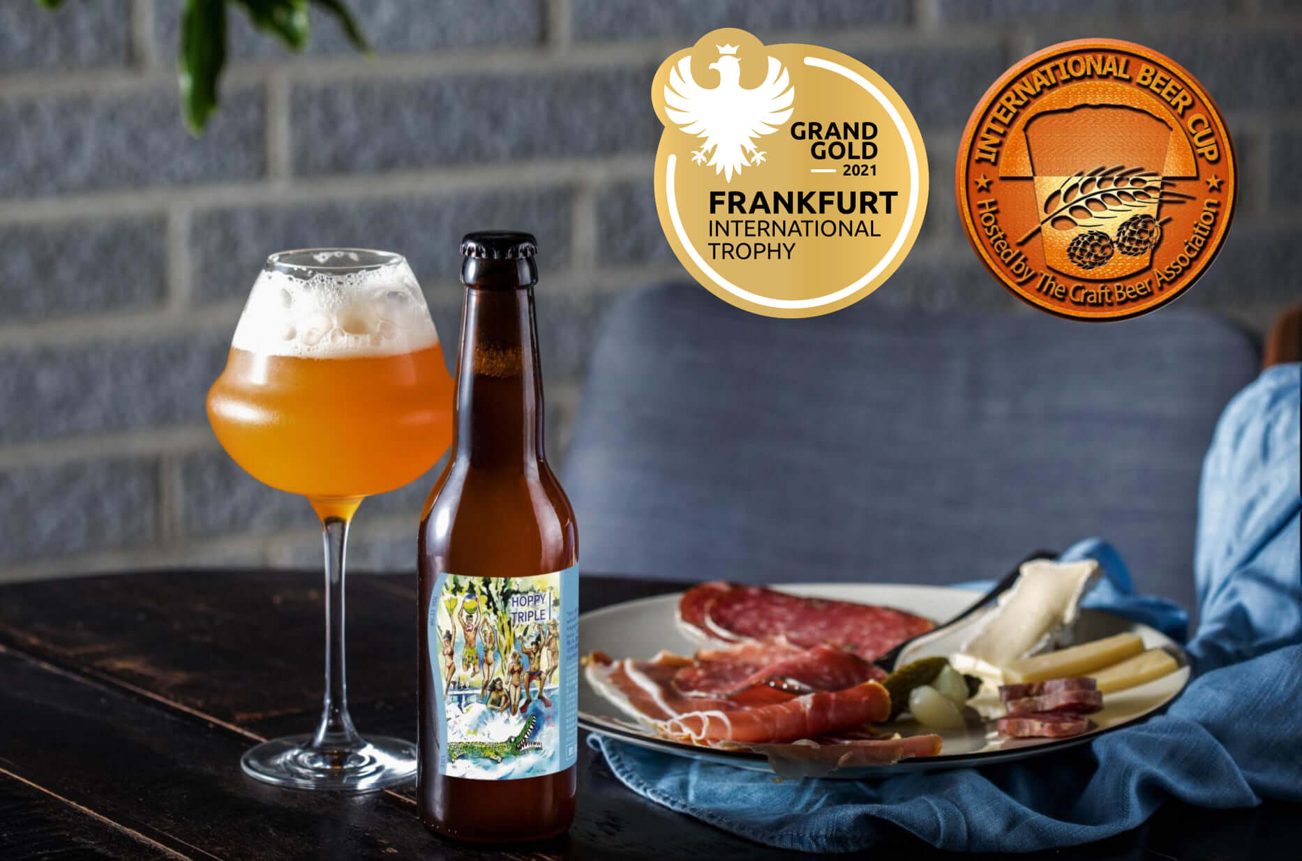 我們的經典酒款 三劍客(Hoppy Triple) 榮獲2021年法蘭克福國際競賽(Frankfurt International Trophy)大金獎(Grand Gold)!!!<br><br>